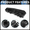 Black plastic left front bumper retainer bracket with molded compartments and mounting points for toyota land cruiser