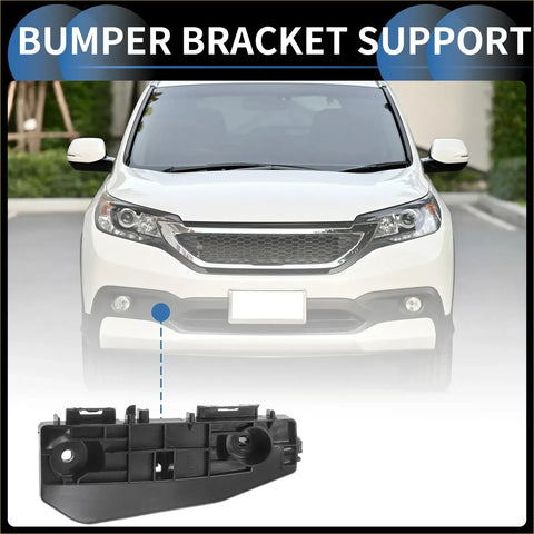Black plastic left front bumper retainer bracket support for toyota land cruiser 2008-2021 shown from back side