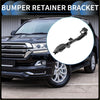 Left front black plastic bumper retainer bracket for toyota land cruiser prado shown from the back side