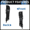 Black plastic left front bumper retainer bracket for toyota rav4 2006-2012 with textured reinforced design
