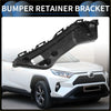 Left front black plastic bumper retainer bracket for toyota rav4 2013-2018 shown from back side