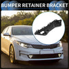 Black plastic left front bumper retainer bracket for toyota rav4 2013-2018 shown from the back side
