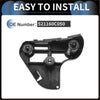 Black plastic left front bumper support bracket for toyota tundra 2007-2014 with three mounting holes and supports