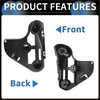 Black plastic left front bumper support bracket for toyota tundra 2007-2014 with molded contours and mounting holes