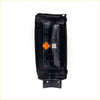 Black plastic rear light housing with orange and white circular cutouts for left front corner light mitsubishi triton colt l200 dodge