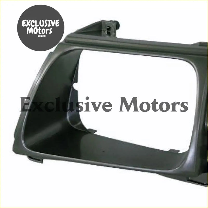 Black plastic dashboard mounting frame left hand bezel for toyota hilux 2wd 4wd 2002-2004 showing back side