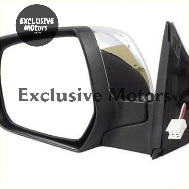 Left-hand chrome electric side mirror for ford ranger bt50 2006-2011 black plastic with chrome accent and wiring harness