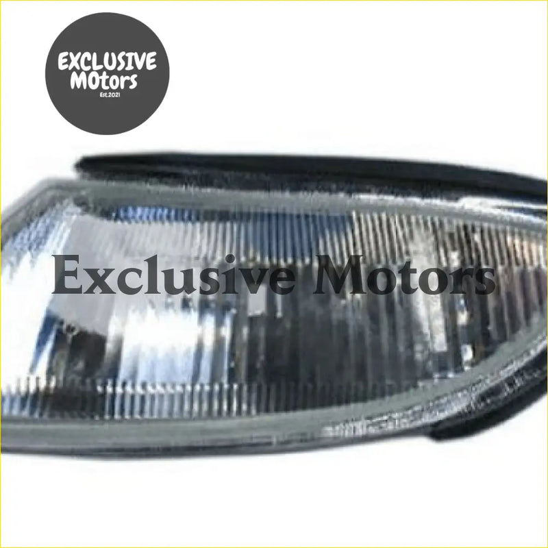 Left-hand corner light for ford falcon 1994-1998 with clear ribbed headlight lens and black rubber trim