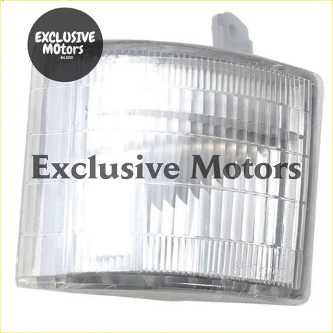 Left-hand corner light for mitsubishi canter 1994-2004 clear ribbed plastic side marker light with gray bracket