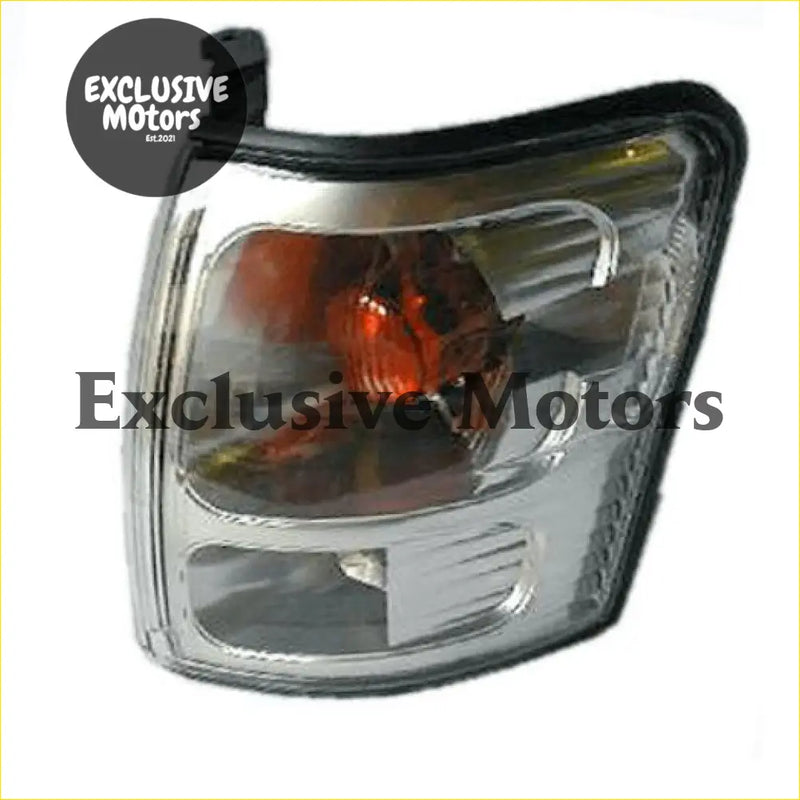 Left hand corner light for toyota hilux 2002-2004 clear plastic headlight with black rubber trim and orange lens