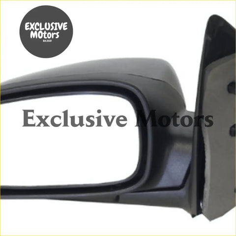 Black plastic left-hand mirror door with rectangular glass panel and 3 wires for ford falcon au ba bf 1998-2008
