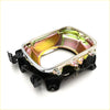 Left headlight light housing for isuzu faster tf tfr bedford brava with shiny chrome finish and black plastic brackets