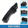 Left rear bumper retainer bracket for toyota rav4 2016-2018 in black plastic with precision-machined compartments, back view