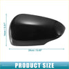 Left rearview mirror cover for Toyota Prius C 2012-2015 in black glossy plastic shown from the back side