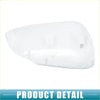 Left rearview mirror cover for toyota prius c 2012-2018 white clear plastic with molded contours and mounting points
