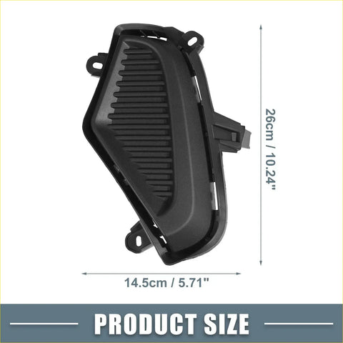 Backside of black plastic left right fog light grille covers with ribbed interior and mounting tabs for toyota rav4 2019-2023