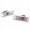 Clear rectangular left right indicator turn signal light for toyota hilux ln85 ln100 ln106 with amber white led bulbs and plastic housing