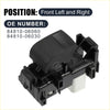 Back view of black plastic left right passenger side window switch for toyota rav4 auris with white internal part