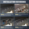 Black plastic left right passenger side window switch with buttons for windows and mirrors for toyota rav4 auris