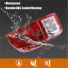 Left right side tail light assembly for toyota tacoma 2005-2015 red glossy plastic with clear lens and led array