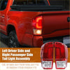 Left and right side tail light assembly for toyota tacoma 2005-2015 with red and clear plastic lens