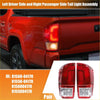 Red glossy plastic left and right side tail light assemblies for toyota tacoma 2005-2015 pickup truck