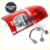 Left right tail light brake lamp for toyota hilux 2005 2015 in red plastic with clear lens and chrome trim