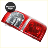 Left right tail light brake lamp for toyota hilux 2005-2015 with red clear plastic and chrome accent