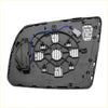 Black plastic rearview mirror housing with wiring and brackets shown from the back for left right white mirror glass heated toyota model