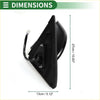 Left side door mirror for toyota highlander heated glass showing black plastic back with curved reflective surface and mount