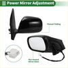 Left side door mirror for toyota rav4 black power mirror adjustment kit with manual folding non heated glass shown from back
