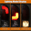 Left side led tail light assembly for toyota tacoma 2016-2021 with black housing and red amber brake and turn signals