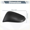 Left side rearview mirror cover cap for Toyota Hilux 2015-2020 in black glossy finish with smooth curves and sleek design