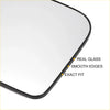 Left side white mirror glass with back non-heated for toyota iq 2009-2016 with black frame and smooth edges
