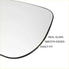 A sleek curved left side white mirror glass with black frame and real glass non-heated for toyota verso