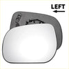 Black plastic left side car side mirror with reflective glass for Toyota Verso non-heated back view