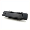 Lh black exterior car door handle for mazda bravo b2000 with textured grip and integrated latch mechanism shown from back side