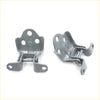 Gray metal lh door hinge assemblies with multiple mounting holes and central pivot for mitsubishi triton strada l200 cyclone 1986-1996