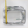 Chrome finished rectangular headlight housing with clear lens and wiring for lh head light door toyota hilux 2wd 1979 1982