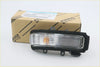 Lh mirror turn signal light cover for toyota hilux ggn15 ggn25 kun16 black rubber housing with clear lens and amber light