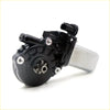 Black plastic lh power window motor assy for toyota hilux 2004-2016 with silver bolts and white cylindrical housing backside