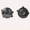 Black circular fog light lamps with clear lenses and brackets for land rover range rover sport lr3 lh rh pair
