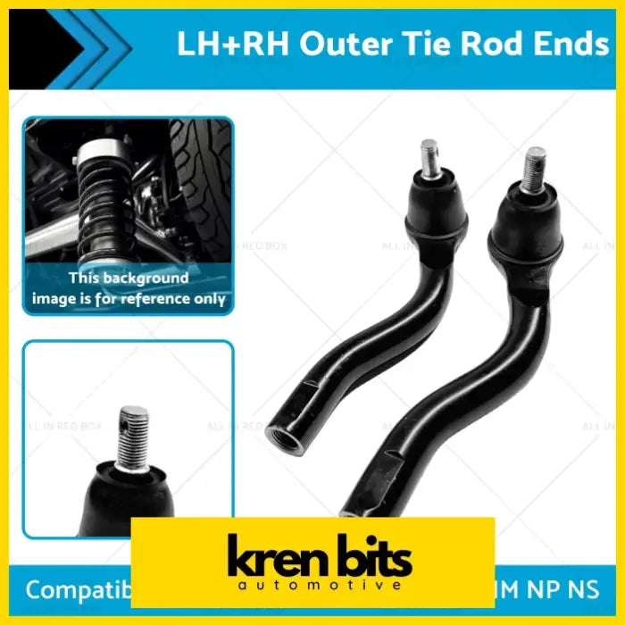 LH + RH Outer Tie Rod Ends Suitable for Mitsubishi Pajero Commercial - Steering & Suspension>Tie Rods Linkages
