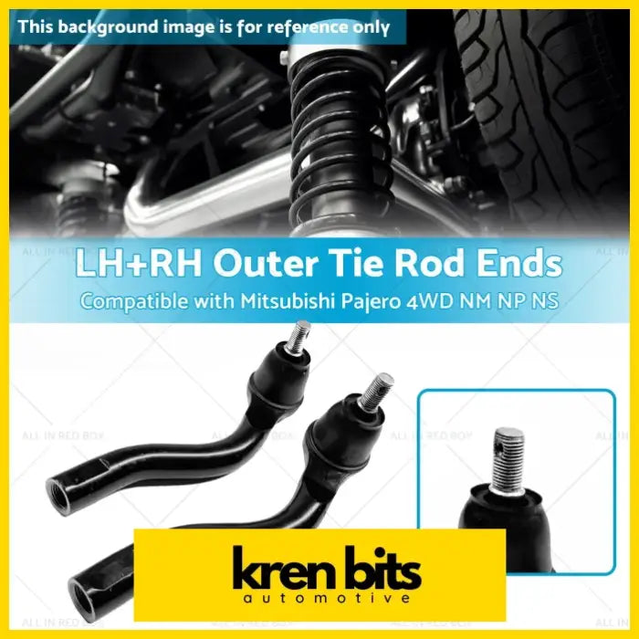 LH + RH Outer Tie Rod Ends Suitable for Mitsubishi Pajero Commercial - Steering & Suspension>Tie Rods Linkages