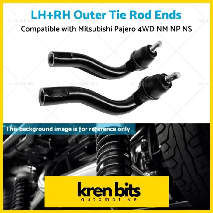 LH + RH Outer Tie Rod Ends Suitable for Mitsubishi Pajero Commercial - Steering & Suspension>Tie Rods Linkages