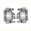 Silver metallic lh rh rear disc brake caliper assembly with black rubber bushings for nissan patrol GQ 88-99