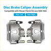 Silver metallic rear left and right disc brake caliper assemblies for nissan patrol gq 4x4 88-99 back side view