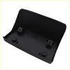 Black plastic license plate bracket mount with molded mounting points and circular fasteners for chevy silverado 2500 2015-2019