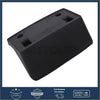 Black plastic license plate bracket mount for Chevy Silverado 2500 2015-2019 with molded cutouts and mounting holes