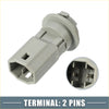 Gray plastic license plate lamp socket with two-pin terminal for scion tc 2005-2016 perfect for 4wd ute offroad use